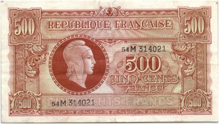 France 500 Francs Marianne - 1945 Lettre M - Série 54 M