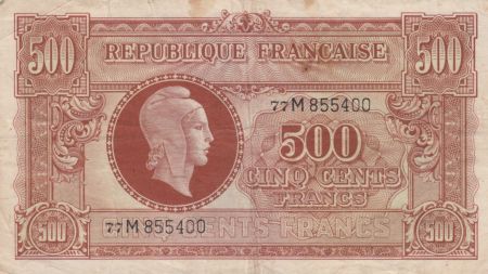 France 500 Francs Marianne - 1945 Lettre M - Série 77 M