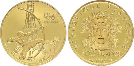 France 500 Francs Or Jeux Olympiques de 1996 - SPL