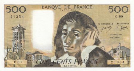 France 500 Francs Pascal - 01-04-1976 - Série C.60