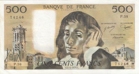 France 500 Francs Pascal - 01-04-1976 - Série P.58