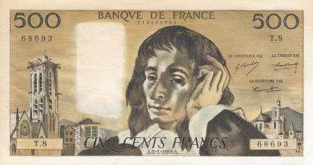 France 500 Francs Pascal - 02-01-1969 - Série T.8-68693