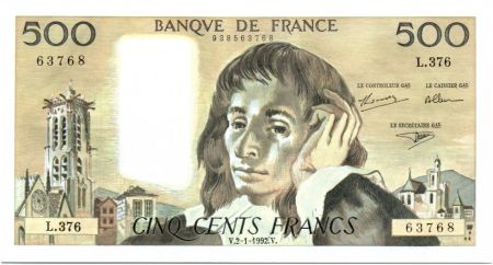 France 500 Francs Pascal - 02-01-1992 Série L.376