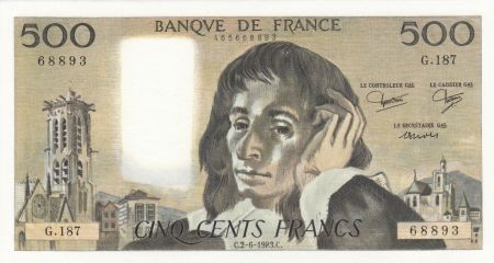 France 500 Francs Pascal - 02-06-1983 Série G.187