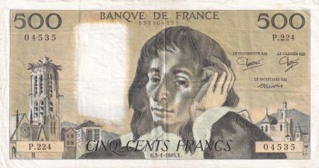 France 500 Francs Pascal - 03-01-1985 - Série P.224