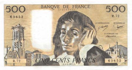 France 500 Francs Pascal - 03-02-1977 Série R.72 - TTB