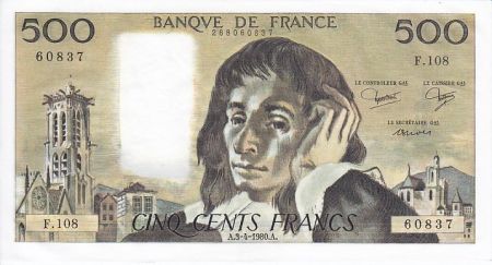 France 500 Francs Pascal - 03-04-1980 - F.108