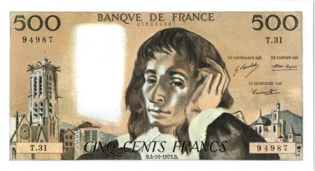 France 500 Francs Pascal - 04-10-1973 - T.31