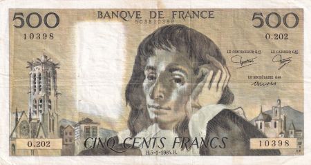 France 500 Francs Pascal - 05-01-1984 - Série O.202