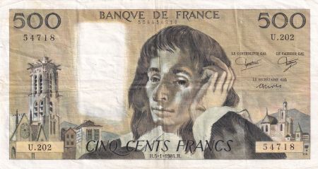 France 500 Francs Pascal - 05-01-1984 - Série U.202