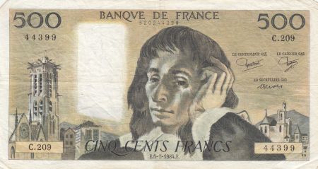 France 500 Francs Pascal - 05-07-1984 - Série C.209