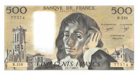 France 500 Francs Pascal - 05-07-1984 - Série R.210 - SPL