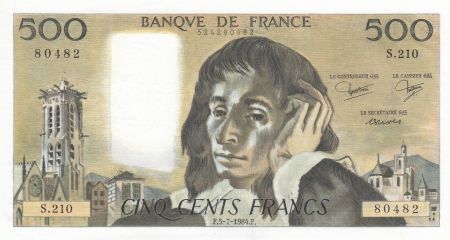 France 500 Francs Pascal - 05-07-1984 - Série S.210