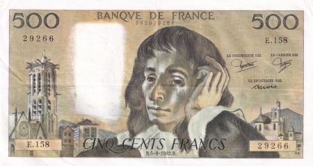 France 500 Francs Pascal - 05-08-1982 - Série E.158