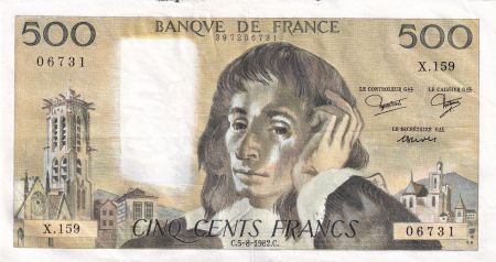France 500 Francs Pascal - 05-08-1982 - Série X.159