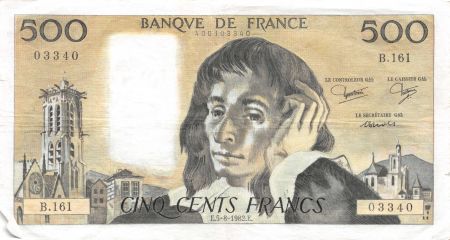 France 500 Francs Pascal - 05-08-1982 Série B.161 - TTB