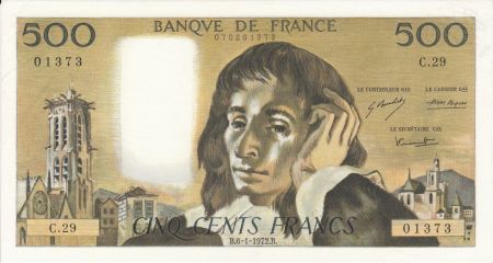 France 500 Francs Pascal - 06-01-1972 Série C.29