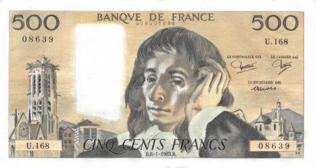 France 500 Francs Pascal - 06-01-1983 - Série U.168 - SUP