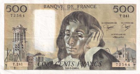 France 500 Francs Pascal - 06-02-1986 - Série T.241