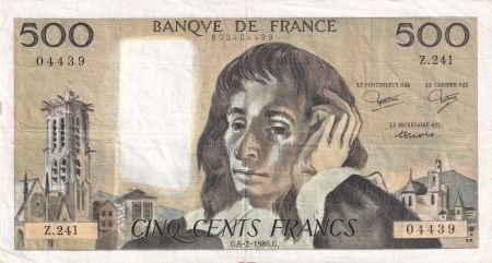 France 500 Francs Pascal - 06-02-1986 - Série Z.241