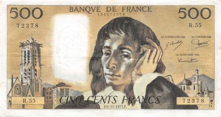 France 500 Francs Pascal - 06-11-1975 Série R.55 - TTB