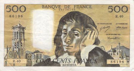France 500 Francs Pascal - 06-12-1973 - Série R.40 - TB+