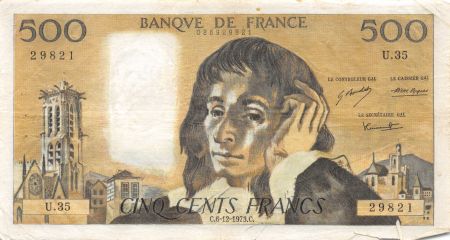 France 500 Francs Pascal - 06-12-1973 Série U.35 - PTTB