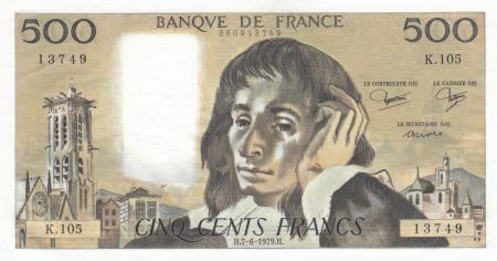 France 500 Francs Pascal - 07-06-1979 - K.105 - NEUF