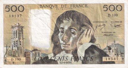 France 500 Francs Pascal - 07-06-1979 - Série D.100
