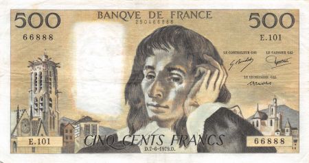 France 500 Francs Pascal - 07-06-1979 - Série E.101 - TTB