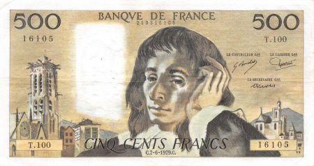 France 500 Francs Pascal - 07-06-1979 - Série T.100 - TTB