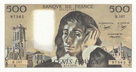 France 500 Francs Pascal - 07-06-1979 Série B.107