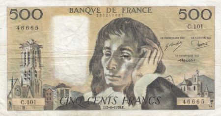 France 500 Francs Pascal - 07-06-1979 Série C.101 - TTB