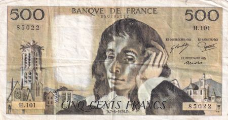 France 500 Francs Pascal - 07-06-1979 Série H.101 - TTB