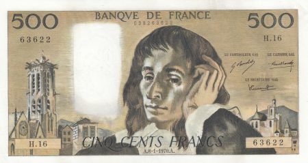 France 500 Francs Pascal - 08-01-1970 - Série H.16