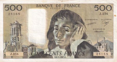 France 500 Francs Pascal - 08-01-1987 - Série J.254