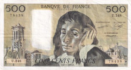 France 500 Francs Pascal - 08-01-1987 - Série U.248