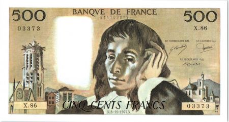 France 500 Francs Pascal - 1977 - X.86