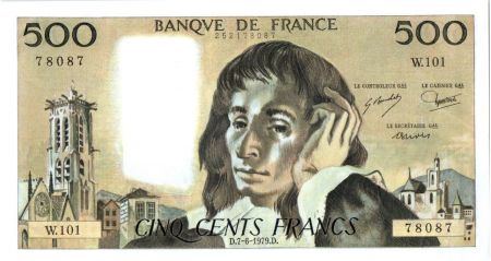 France 500 Francs Pascal - 1979 - W.101
