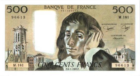 France 500 Francs Pascal - 1983 - M.181