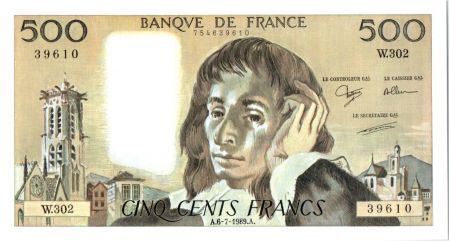 France 500 Francs Pascal - 1989 - W.302