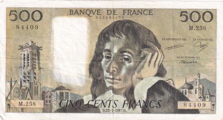 France 500 Francs Pascal - 22-01-1987 - Série M.258