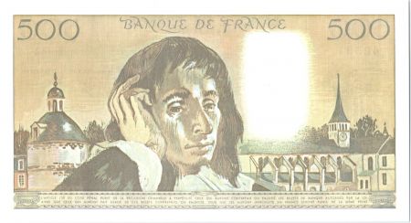 France 500 Francs Pascal - 3-1-1991 - Z.342