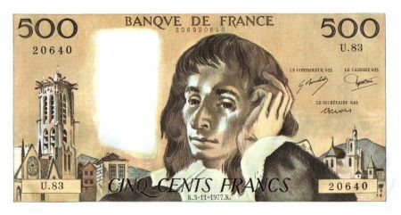 France 500 Francs Pascal - 3-11-1977 - U.83