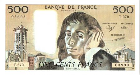 France 500 Francs Pascal - 5-5-1988 - T.279