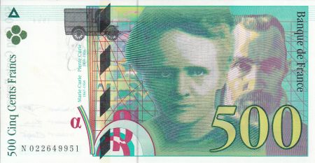 France 500 Francs Pierre et Marie Curie - 1994 Série N.022