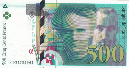 France 500 Francs Pierre et Marie Curie - 1994 Série N037