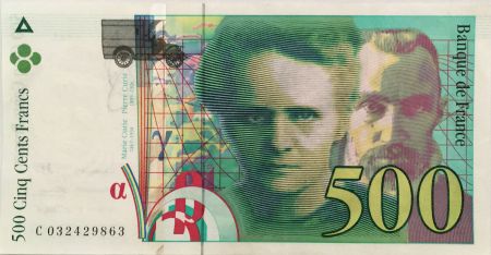 France 500 Francs Pierre et Marie Curie - 1995 Série C.032 - SUP