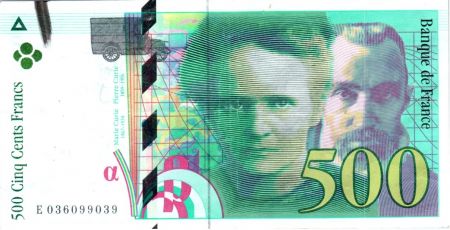 France 500 Francs Pierre et Marie Curie - 1996 E.036099039