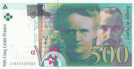 France 500 Francs Pierre et Marie Curie - 1998 Série J041